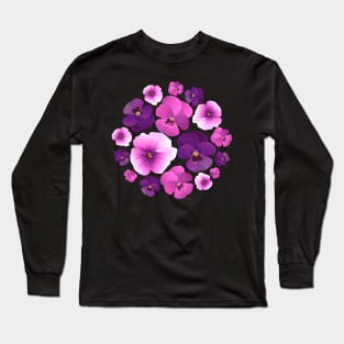 Pansy pattern Long Sleeve T-Shirt